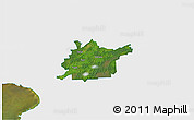 Satellite 3D Map of Tori, single color outside