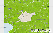 Shaded Relief Map of Tori, physical outside