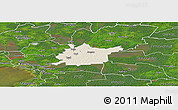 Shaded Relief Panoramic Map of Tori, satellite outside