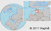 Gray Location Map of Vändra Linn, highlighted parent region