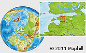 Physical Location Map of Vändra Linn
