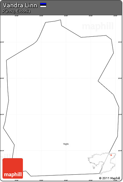 Blank Simple Map of Vändra Linn