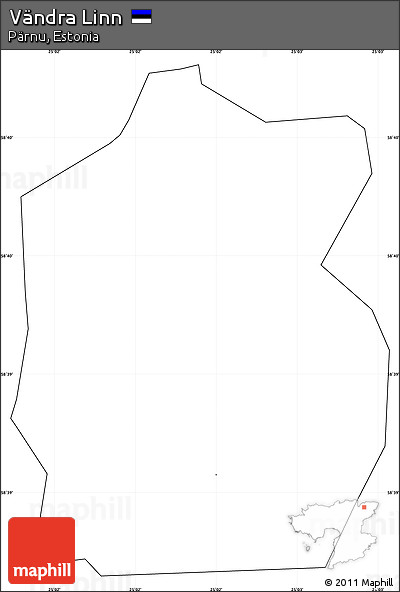 Blank Simple Map of Vändra Linn, no labels