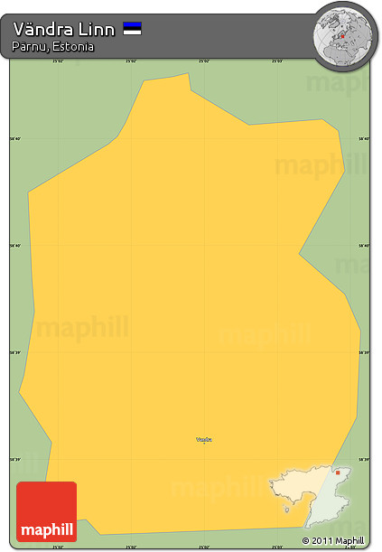 Savanna Style Simple Map of Vändra Linn