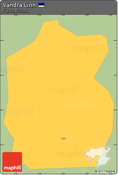 Savanna Style Simple Map of Vändra Linn