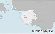 Gray 3D Map of Varbla, single color outside