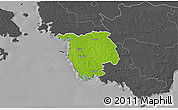 Physical 3D Map of Varbla, darken, desaturated