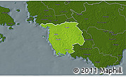 Physical 3D Map of Varbla, darken