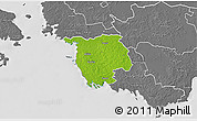 Physical 3D Map of Varbla, desaturated
