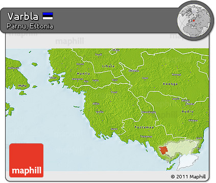 Physical 3D Map of Varbla
