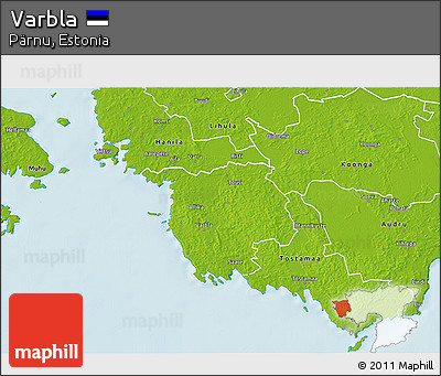 Physical 3D Map of Varbla