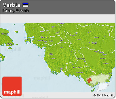 Physical 3D Map of Varbla