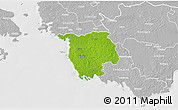 Physical 3D Map of Varbla, lighten, desaturated