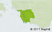 Physical 3D Map of Varbla, lighten