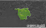 Satellite 3D Map of Varbla, darken, desaturated
