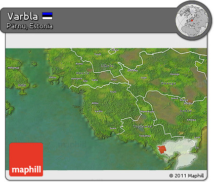 Satellite 3D Map of Varbla