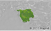 Satellite 3D Map of Varbla, lighten, desaturated