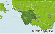 Satellite 3D Map of Varbla, physical outside