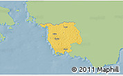 Savanna Style 3D Map of Varbla, single color outside
