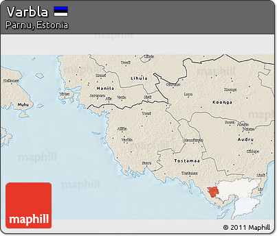 Shaded Relief 3D Map of Varbla