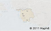 Shaded Relief 3D Map of Varbla, lighten, semi-desaturated