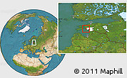 Satellite Location Map of Varbla, highlighted parent region, within the entire country