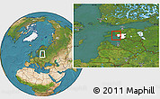 Satellite Location Map of Varbla, highlighted parent region