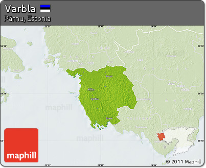 Physical Map of Varbla, lighten