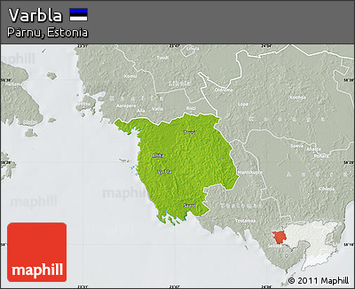 Physical Map of Varbla, lighten, semi-desaturated