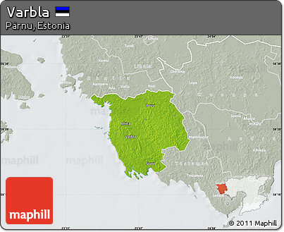 Physical Map of Varbla, lighten, semi-desaturated