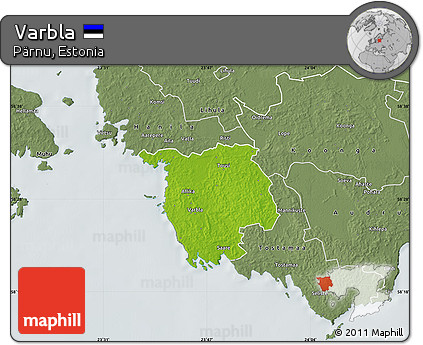 Physical Map of Varbla, semi-desaturated