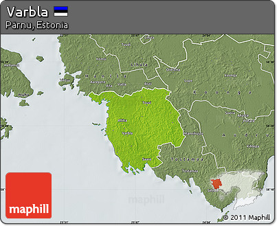 Physical Map of Varbla, semi-desaturated