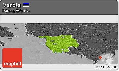 Physical Panoramic Map of Varbla, darken, desaturated