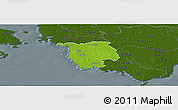 Physical Panoramic Map of Varbla, darken