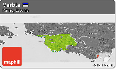 Physical Panoramic Map of Varbla, desaturated