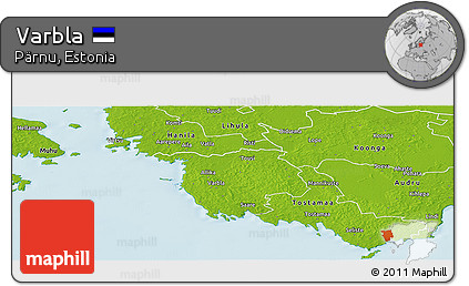 Physical Panoramic Map of Varbla