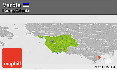 Physical Panoramic Map of Varbla, lighten, desaturated