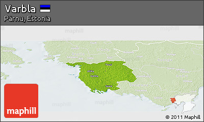 Physical Panoramic Map of Varbla, lighten