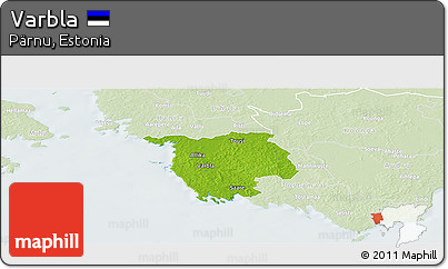 Physical Panoramic Map of Varbla, lighten