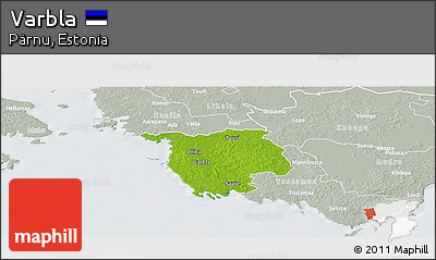 Physical Panoramic Map of Varbla, lighten, semi-desaturated