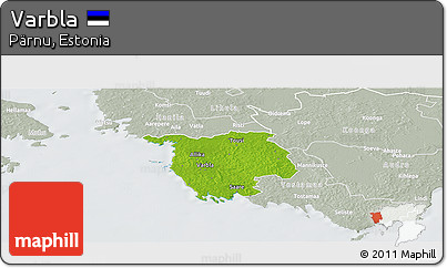 Physical Panoramic Map of Varbla, lighten, semi-desaturated