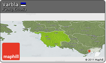 Physical Panoramic Map of Varbla, semi-desaturated