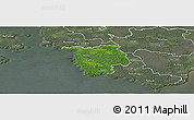 Satellite Panoramic Map of Varbla, semi-desaturated