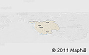 Shaded Relief Panoramic Map of Varbla, lighten, desaturated