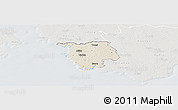Shaded Relief Panoramic Map of Varbla, lighten, semi-desaturated