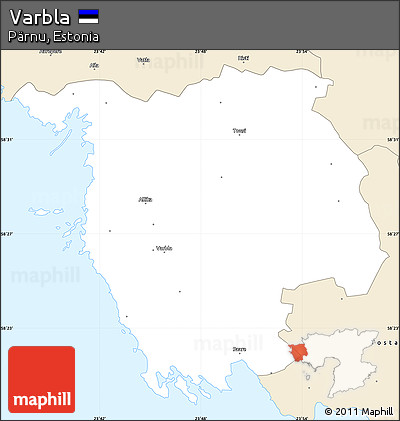 Classic Style Simple Map of Varbla