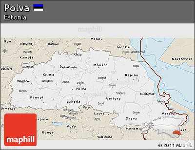 Classic Style 3D Map of Polva
