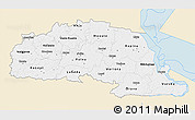 Classic Style 3D Map of Polva, single color outside