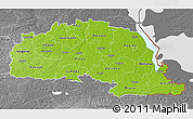 Physical 3D Map of Polva, desaturated