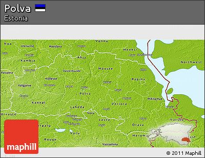 Physical 3D Map of Polva